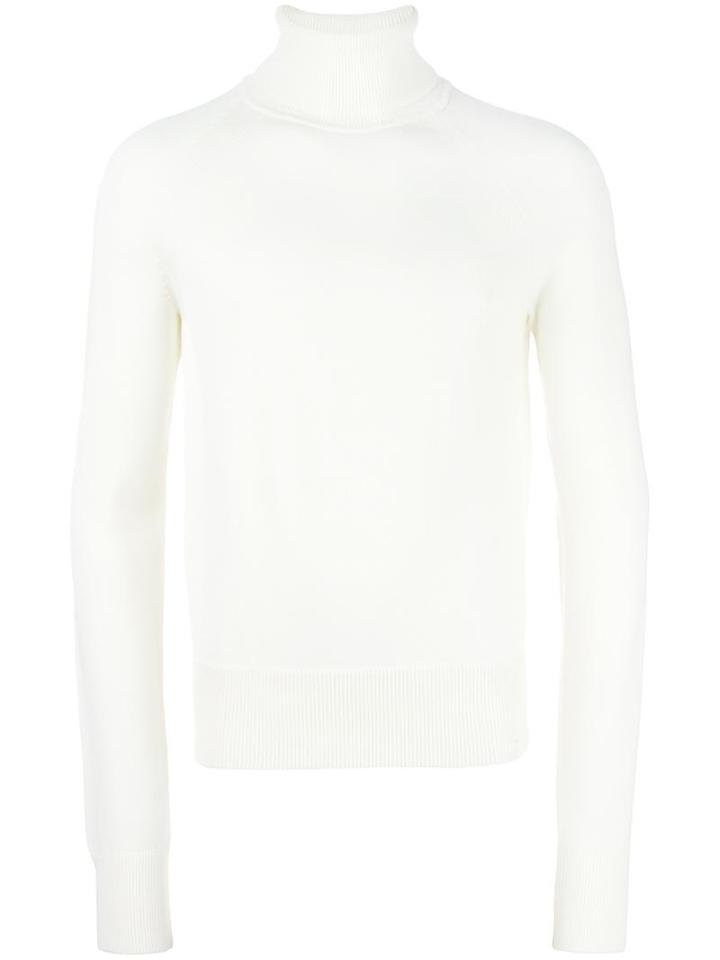 Dsquared2 Ski Ribbed Turtleneck Jumper, Men's, Size: Large, White, Wool