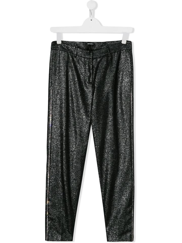 Balmain Kids Teen Metallic Leggings - Black