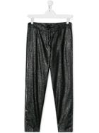 Balmain Kids Teen Metallic Leggings - Black