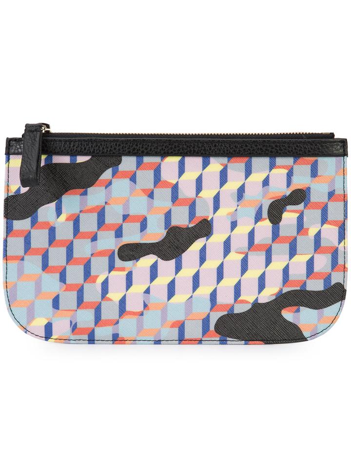 Pierre Hardy Pouch Purse, Women's, Black, Calf Leather/canvas
