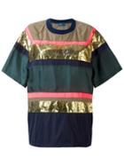 Kolor Panelled T-shirt, Women's, Size: 2, Polyester/cupro