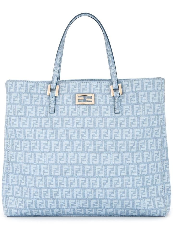 Fendi Vintage Zucchino Hand Tote Bag - Blue