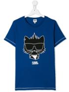 Karl Lagerfeld Kids Teen Printed Choupette Tee - Blue