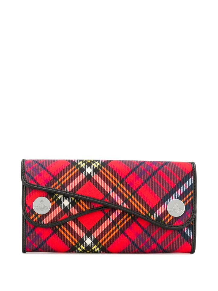 Vivienne Westwood Anglomania Tartan Pattern Continental Wallet - Red