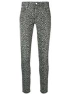 Michael Michael Kors Leopard Print Skinny Trousers - Grey