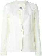 Mm6 Maison Margiela One Button Jacket, Women's, Size: 44, Nude/neutrals, Viscose/wool