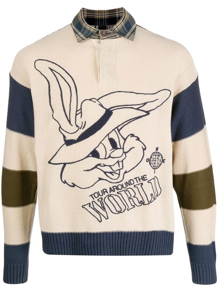 Jc De Castelbajac Pre-owned 1980s Bugs Bunny Knitted Polo Shirt -