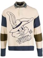 Jc De Castelbajac Pre-owned 1980s Bugs Bunny Knitted Polo Shirt -