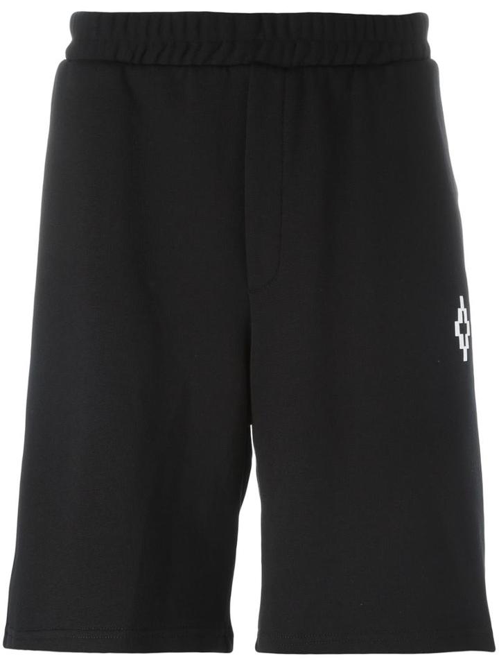 Marcelo Burlon County Of Milan Numbers Print Sweat Shorts, Men's, Size: Large, Black, Cotton