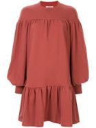Goen.j Oversized Draped Mini Dress - Red
