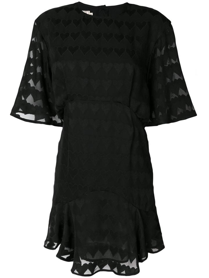 Maison Kitsuné Juliet Frilled Dress - Black