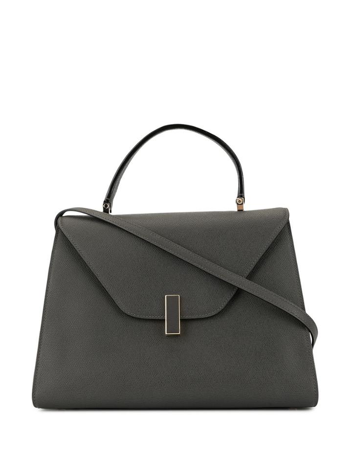 Valextra Foldover Top Tote - Black