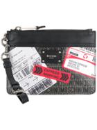 Moschino Printed Clutch Bag - Black