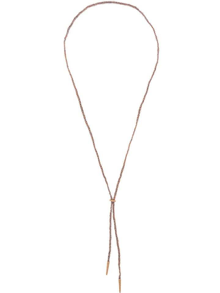 Carolina Bucci Sparkly Lucky Lariat Necklace - Metallic