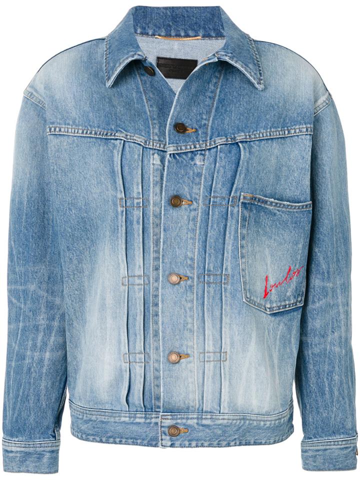 Saint Laurent Loulou Denim Jacket - Blue