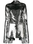 Paula Knorr Asymmetric Sequin Top - Grey