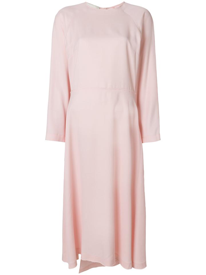 Cédric Charlier Long-sleeve Midi Dress - Pink & Purple