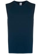Track & Field Tank With Cut Detail - Blue