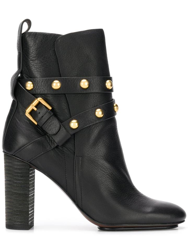 See By Chloé Janis Heeled Ankle Boots - Black