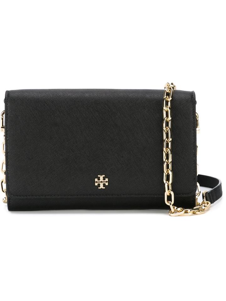 Tory Burch 'robinson' Chain Wallet - Black
