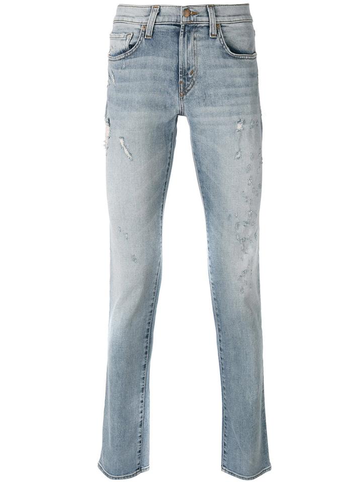 J Brand - Bleach Distress Effect Jeans - Men - Cotton/polyurethane - 38, Blue, Cotton/polyurethane