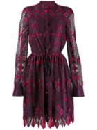 Talbot Runhof Two-tone Fitted Dress - Purple
