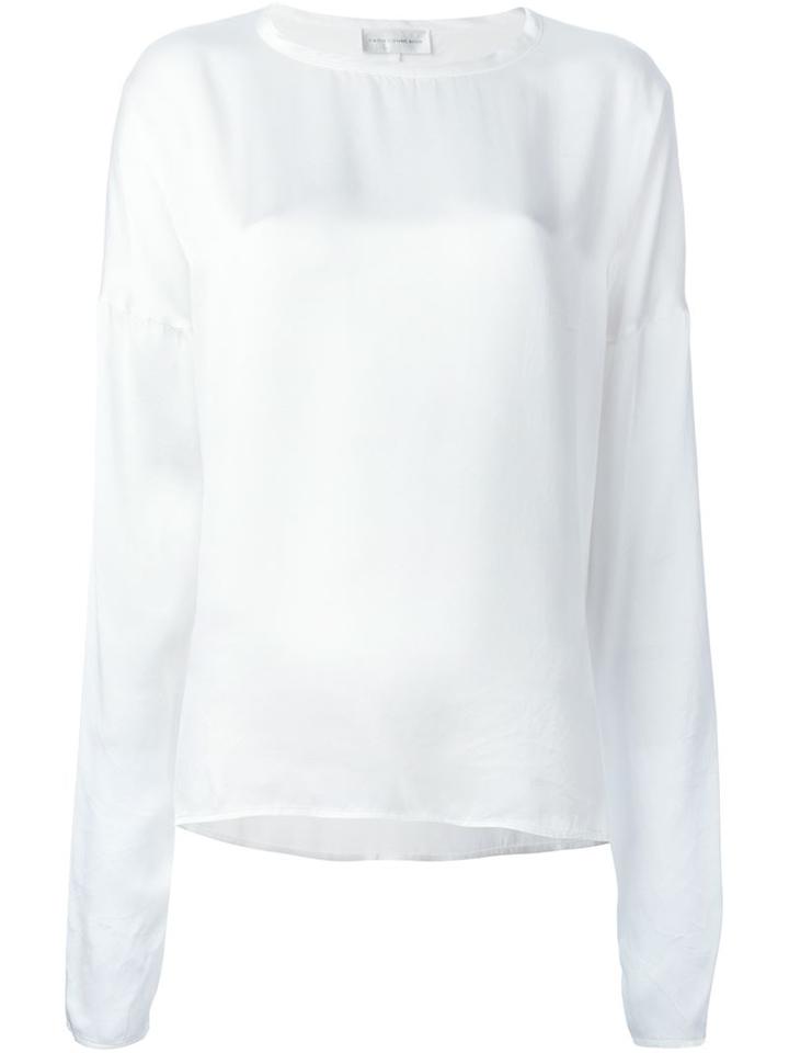 Faith Connexion Longsleeved Loose Blouse, Women's, Size: S, White, Silk