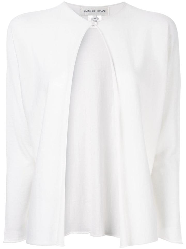 Lamberto Losani Open-front Cardigan - White