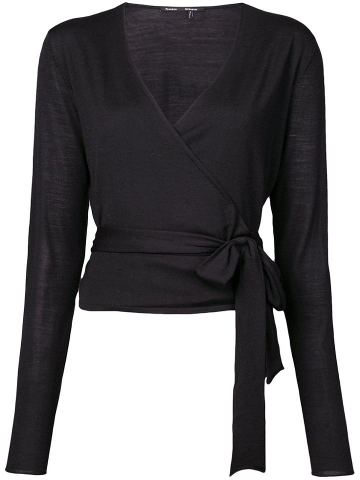 Proenza Schouler Wrap Tie Cardigan - Black