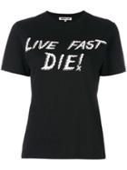 Mcq Alexander Mcqueen Live Fast Die Print T-shirt - Black
