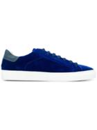 Hide & Jack Velvet Lace-up Sneakers - Blue