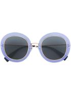 Marc Jacobs Eyewear Oversized Embellished Round Glasses - Blue
