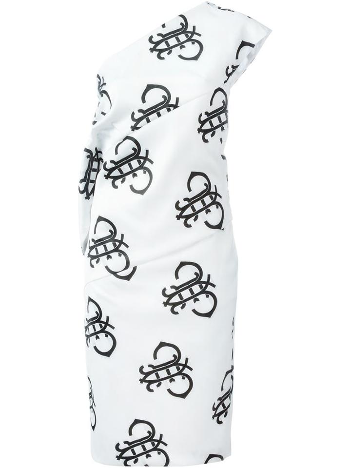 Emilio Pucci Asymmetric Logo Dress
