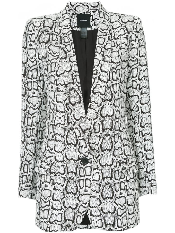 Smythe Snake-effect Print Blazer - White