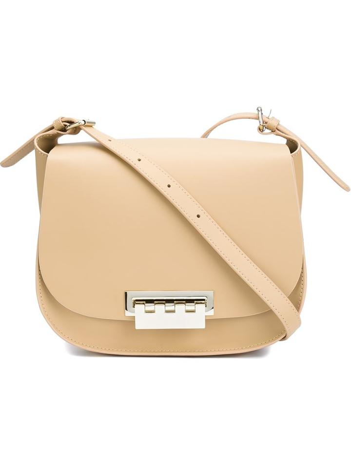 Zac Zac Posen Eartha Iconic Saddle Crossbody Bag, Women's, Nude/neutrals, Calf Leather