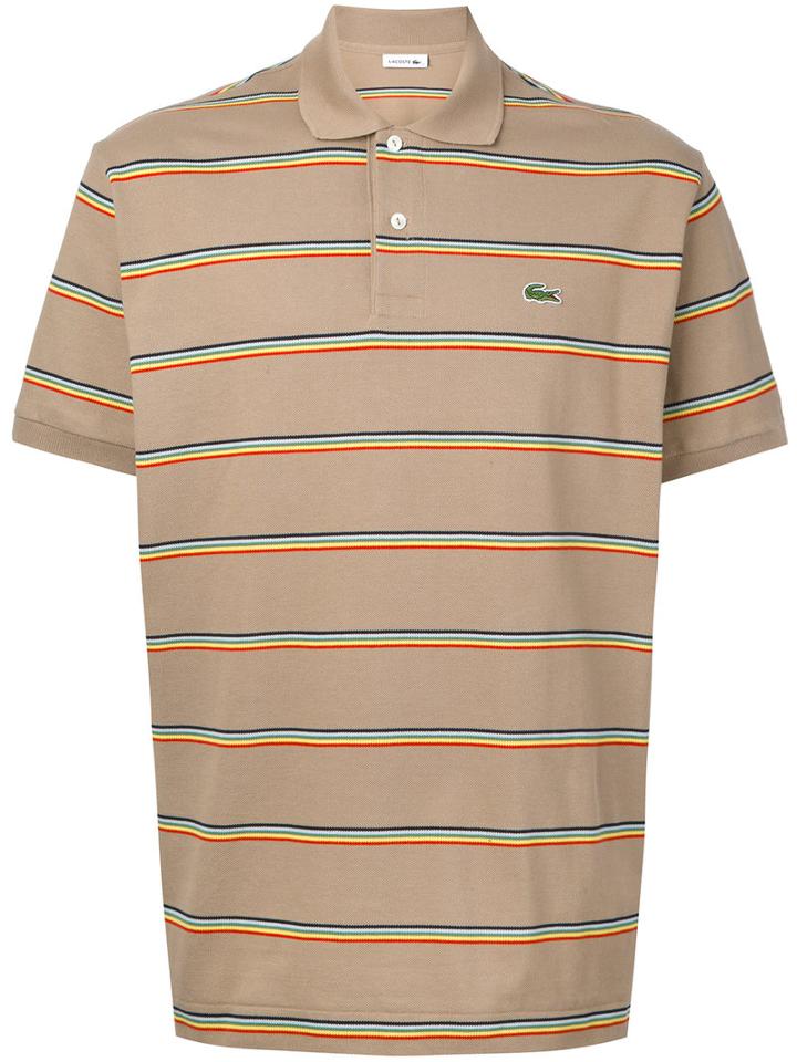 Lacoste - Multicolour Stripe Polo - Men - Cotton - 4, Brown, Cotton