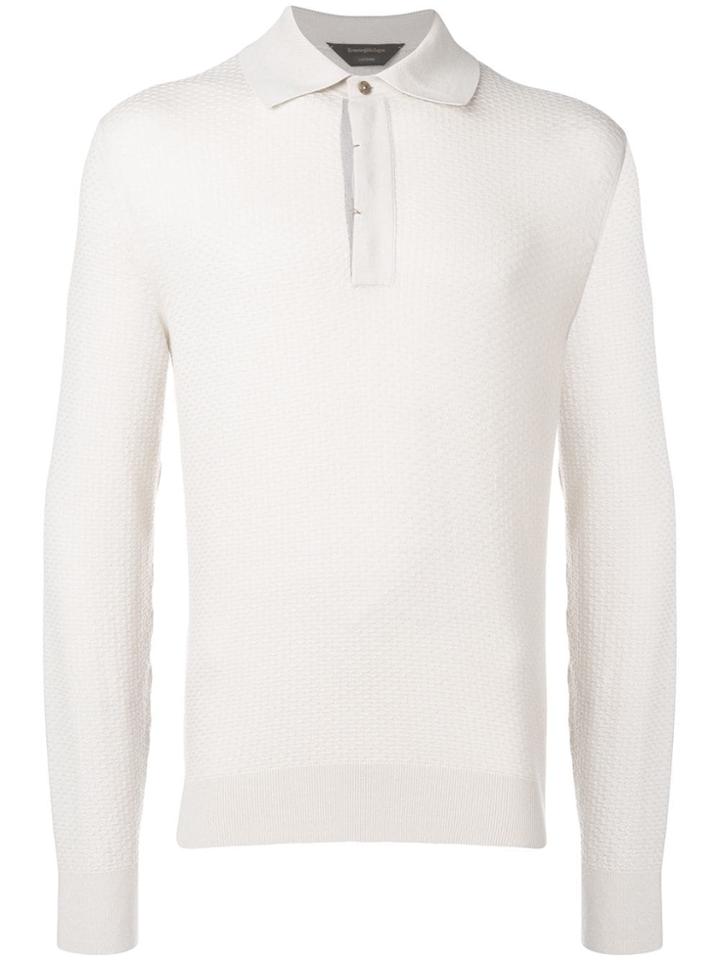 Ermenegildo Zegna Xxx Longsleeved Polo Shirt - Neutrals