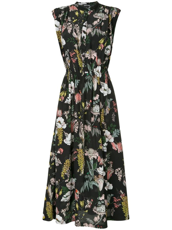 Markus Lupfer Floral-print Dress - Black
