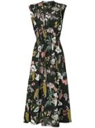 Markus Lupfer Floral-print Dress - Black