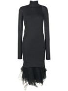 Brunello Cucinelli - Fringed Midi Dress - Women - Silk/polyamide/acetate/wool - L, Grey, Silk/polyamide/acetate/wool