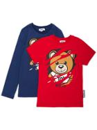 Moschino Kids Teen Teddy T-shirt Gift Set - Blue