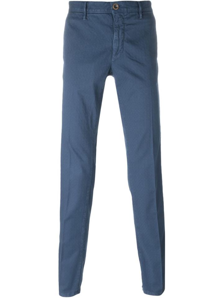 Incotex Front Pleat Trousers - Blue