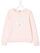 Karl Lagerfeld Kids Teen Cat Print Sweatshirt - Pink