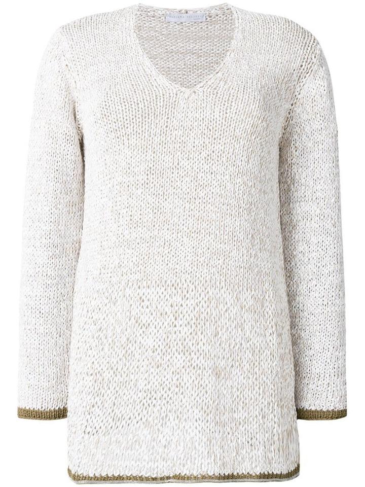 Fabiana Filippi Contrast Trim Jumper - Neutrals