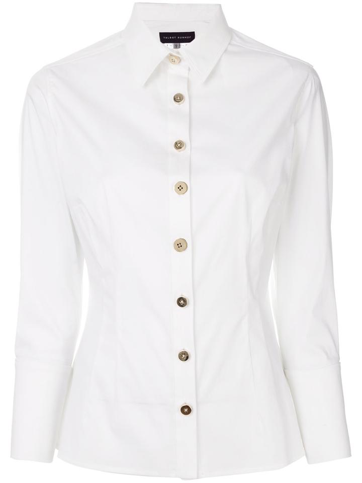 Talbot Runhof - Macra Shirt - Women - Cotton/polyamide/spandex/elastane - 34, White, Cotton/polyamide/spandex/elastane