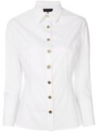 Talbot Runhof - Macra Shirt - Women - Cotton/polyamide/spandex/elastane - 34, White, Cotton/polyamide/spandex/elastane