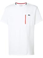 Lacoste Logo Pocket T-shirt, Men's, Size: Medium, White, Cotton