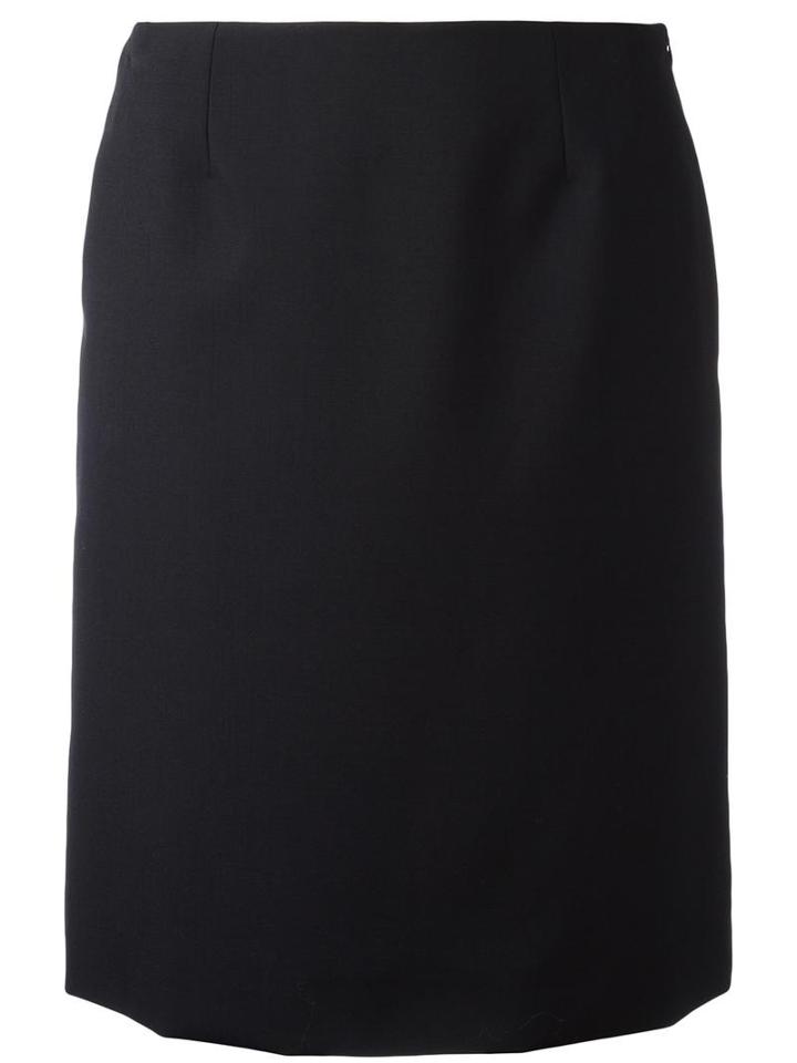 Lanvin Classic A-line Skirt, Women's, Size: 38, Black, Wool/silk