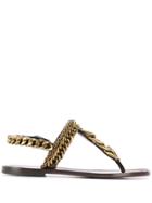 Philosophy Di Lorenzo Serafini Chain Detail Thong Sandals - Brown