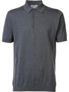 John Smedley 'adria' Polo Shirt, Men's, Size: Medium, Grey, Cotton